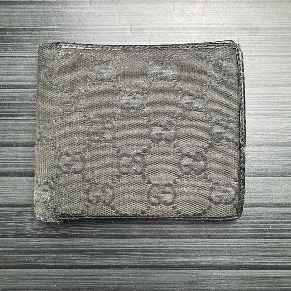 Gucci GG Canvas Black Bifold - Picture 1 of 5